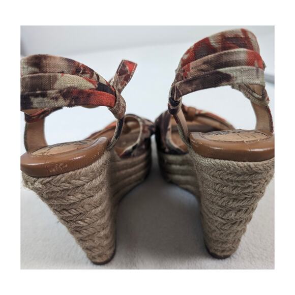 Sofft Wedge Sandals Espadrille Heels Floral Women's US Size 7 1/2M - Picture 5 of 7